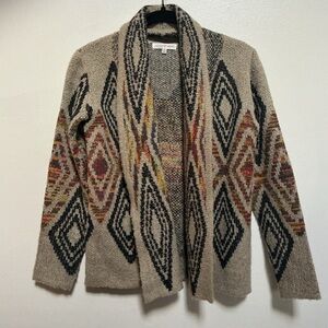 Woven Heart Open Knit Cardigan Girls Sz 14